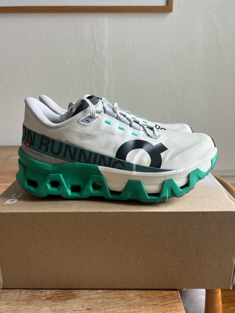 On Running Cloudmonster Hyper in White and Mint Green - Picture 7 of 7